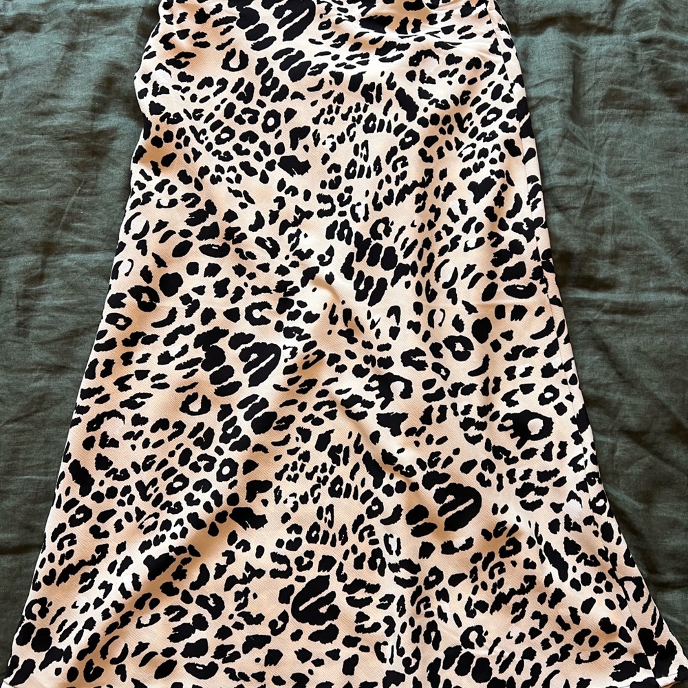 Rachel Zoe A-line Midi Skirt Black and Cream Cocktail